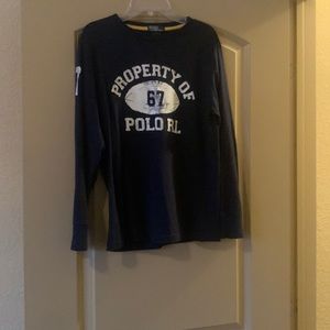 Navy Polo Long Sleeve Shirt